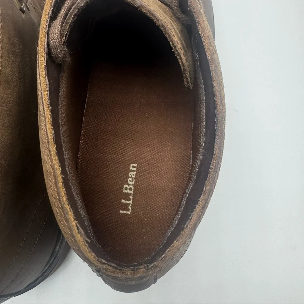L.L.Bean Stonington Chukka Boots Men’s 11.5 Brown Oiled Leather 511441 Desert
